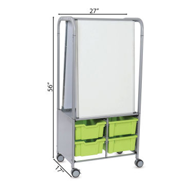 Gratnells MakerHub Cart - Silver with Jolly Lime