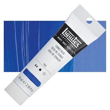 Open in modal - Liquitex Heavy Body Artist Acrylic - Cobalt Blue, 2 oz Tube and swatch