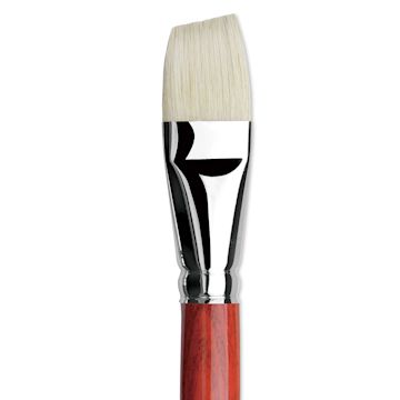 Open in modal - Da Vinci Maestro 2 Hog Bristle Brush - Slant, Long Handle, Size 24 close up