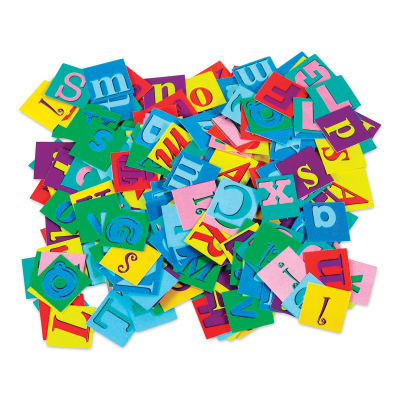 Roylco Alphabet Pasting Pieces - Pile of loose multicolored Letters