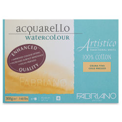 Fabriano Artistico Enhanced Watercolor Block - Traditional White, Cold Press, 10" x 14"