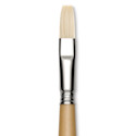Escoda Clasico Chungking White Bristle Brush - Flat, Long Handle, Size 14