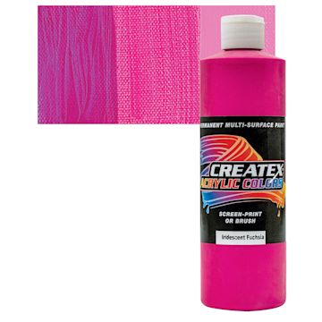 Open in modal - Createx Acrylic - Iridescent Fuchia, Pint and swatch