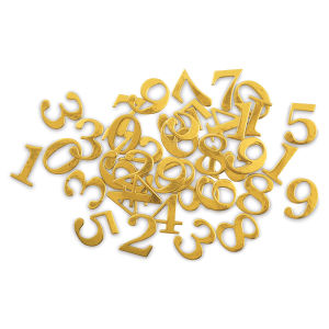 Momenta Chipboard Stickers - Gold Foil, Numbers, Set of 40