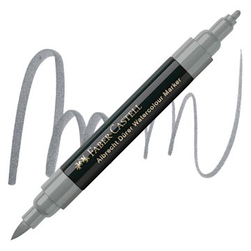 Open in modal - Faber-Castell Albrecht Dürer Watercolor Marker - Cold Grey IV 233 marker and swatch