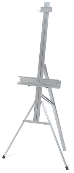 Testrite #500 Aluminum Easel - Angled view of Extended Easel showing three legs