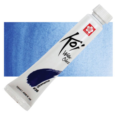 Sakura Koi Watercolor - Ultramarine, 12 ml, Tube with Swatch