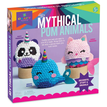 Craft-Tastic DIY Mythical Pom Animals Kit, front of the packaging