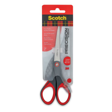 Scotch Precision Scissors, 7", Stainless Steel, In Package, Front