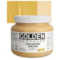 Golden Heavy Body Artist Acrylics - Iridescent Bright Gold (Fine)(65), oz Jar