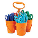 Fiskars Kids Scissors - Pkg of 24 with Caddy, Pointed
