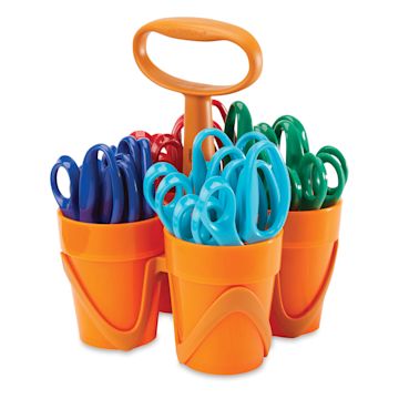 Open in modal - Fiskars Kids Scissors - Pkg of 24 with Caddy, Pointed