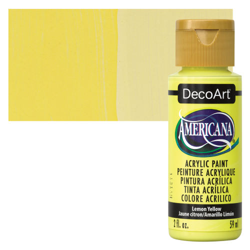 DecoArt Americana Acrylic Paint - Lemon Yellow, 2 oz