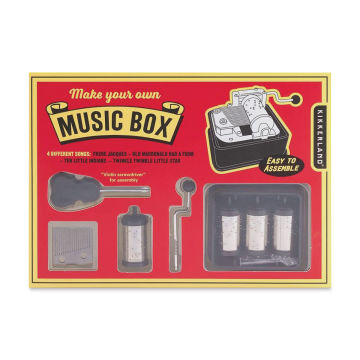 Kikkerland Make Your Own Music Box Kit (Front of packaging)