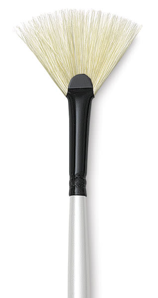 Simply Simmons Chungking Hog Bristle Brushes - Closeup of Fan Brush
