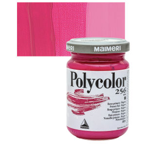 Maimeri Polycolor Vinyl Paints - Primary Red - Magenta, 140 ml Jar