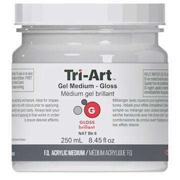Open in modal - Tri-Art Acrylic Gel Medium - Gloss, 250 ml jar