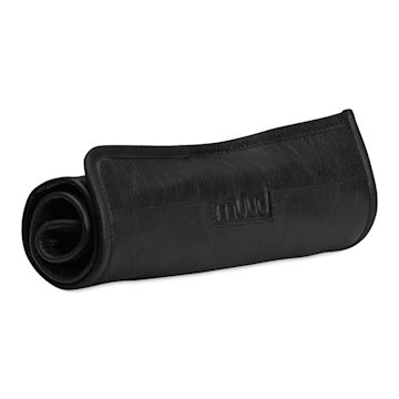 Open in modal - Muud Bea Roll-Up Leather Knitting Needle Case - Black