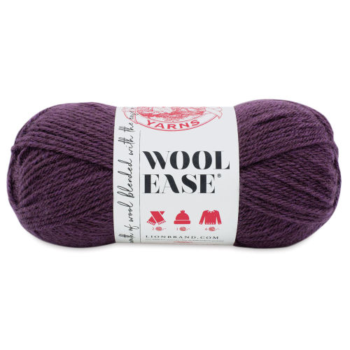 (1 Skein) Lion Brand Yarn Wool-Ease Yarn, Grey Heather