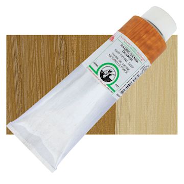 Open in modal - Old Holland Classic Oil Color - Raw Sienna Deep, 225 ml tube and swatch