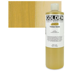 oxide yellow fluid acrylics oz bottle golden