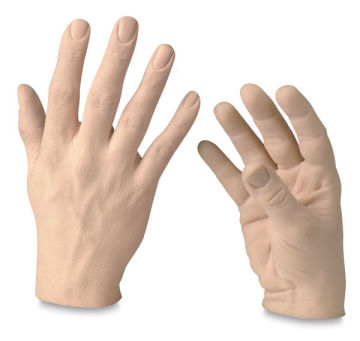 Male Human Hands - Both Relaxed and Spread hands shown