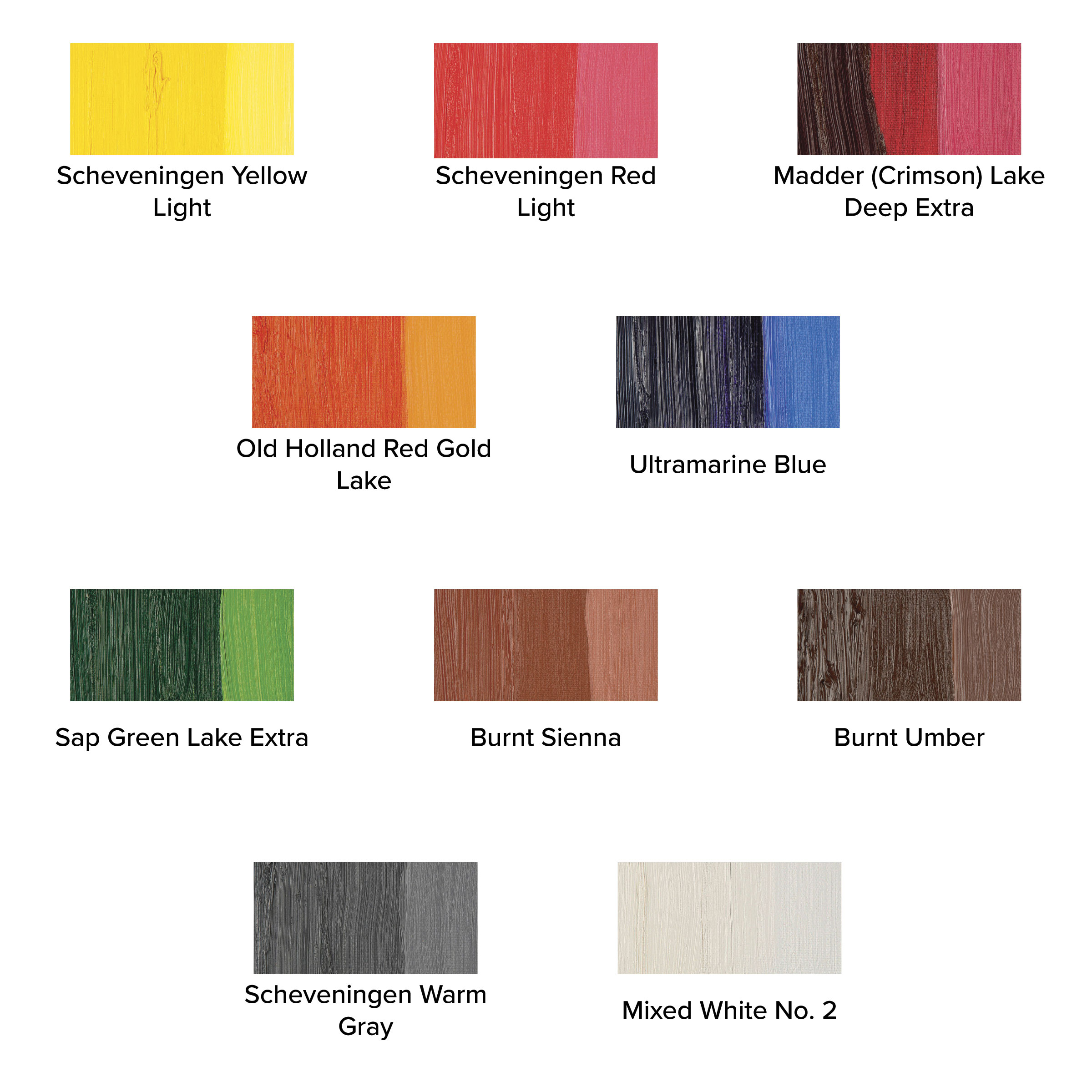 Old Holland Classic Oil Color - Introductory Box Set, Set of 10