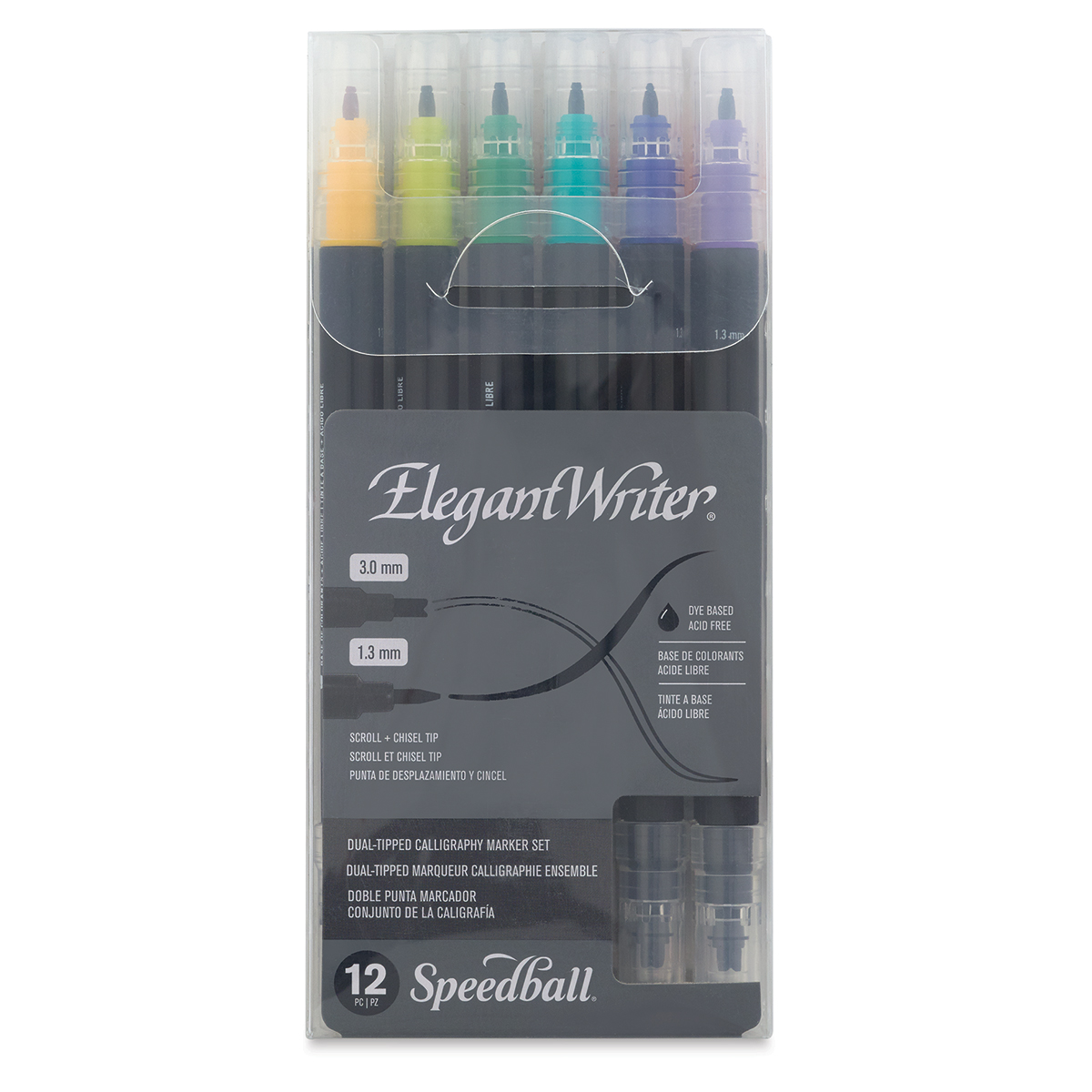 Speedball Elegant Writer Calligraphy Assorted Markers 6/Pkg-Medium