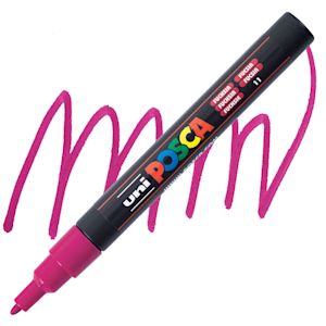 Uni Posca Paint Marker - Fuchsia, Fine, Bullet Tip, 0.9mm-1.3mm | BLICK ...