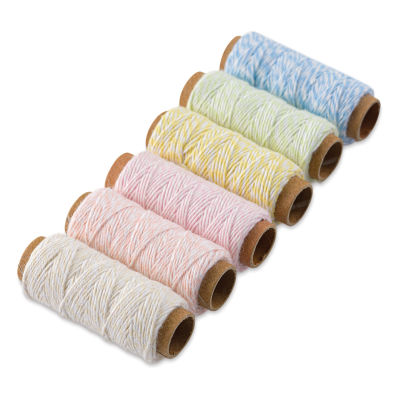 Hemptique Bakers Twine - Creamy Pastel, Package of 6 (Out of packaging)