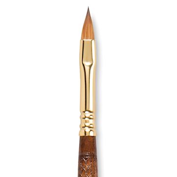 Open in modal - Escoda Reserva Kolinsky-Tajmyr Sable Brush - Filbert, Long Handle, Size 6 close up