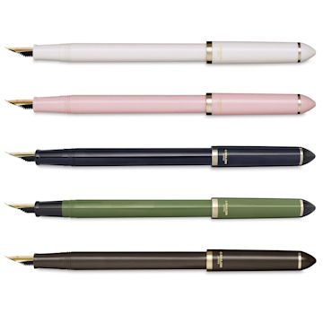 Open in modal - Sailor Fude De Mannen Fountain Pens, laid out