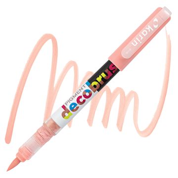 Open in modal - Karin Pigment Decobrush Marker - Soft Peach 1 marker and swatch