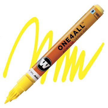 Open in modal - Molotow One4All Acrylic Marker - 1.5 mm Tip, Zinc Yellow marker and swatch