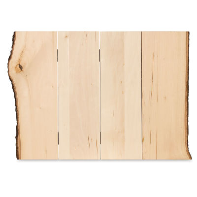 Walnut Hollow Basswood Bark Edge Panel - Front view of panel showing Bark edges