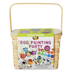 Kid Made Modern The Egg Painting Party Kit - front of basket package 