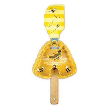 Spring Fling Busy Bee Cookie Cutter and Spatula Set (Front of packaging)