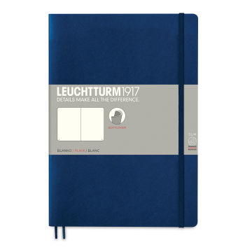 Leuchtturm1917 Blank Softcover Notebook - Navy, 7" x 10"