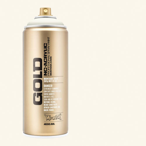 Montana Gold Acrylic Professional Spray Paint - Shock White Cream, 400 ml  can