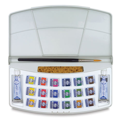 Van Gogh Watercolor Pocket Box - Assorted Colors, Set of 18 Half Pans