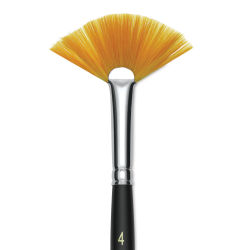 Blick Masterstroke Golden Taklon Brush - Fan, Short Handle, Size 4 (close-up)