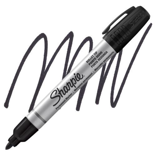 Sharpie® Fine Point Permanent Markers, Gray Barrel, Black Ink, Pack Of 12