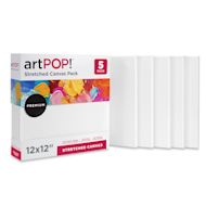 artPOP! Stretched Canvas Pack - 12" x 12", Pkg of 5