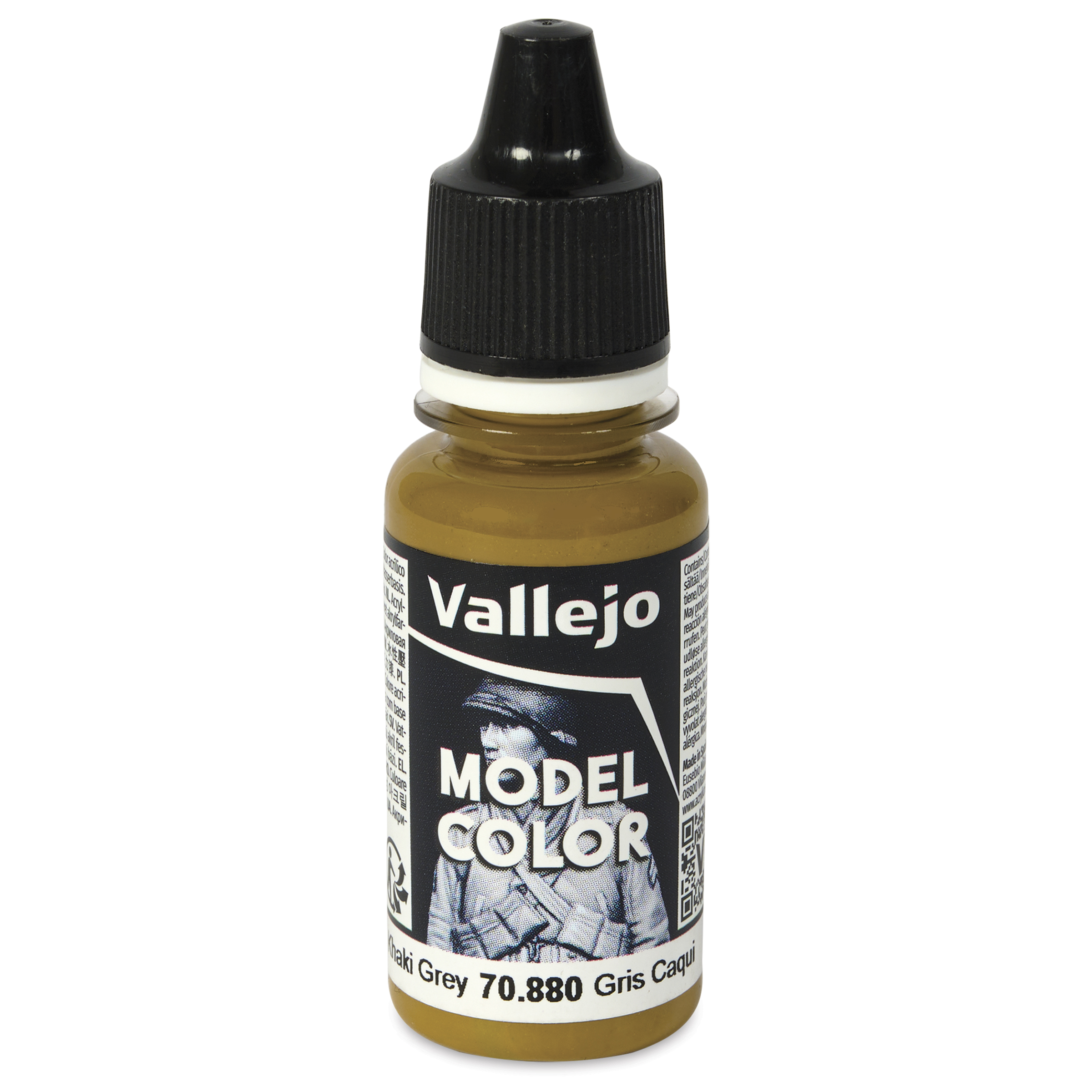 Vallejo Model Color Acrylfarbe 70988 Khaki, 17 Ml – Hochpigmentiert, Wasserbasiert, Für Modellbau