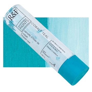 Open in modal - R&F Pigment Stick - Cobalt Teal, 100 ml stick and swatch