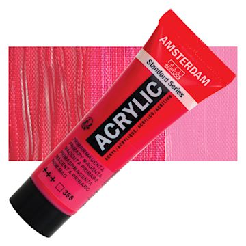 Open in modal - Amsterdam Standard Series Acrylic - Primary Magenta, 20 ml Tube and swatch