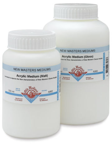 New Masters Acrylic Polymer Mediums - 2 sizes of Matte Acrylic Medium Jars