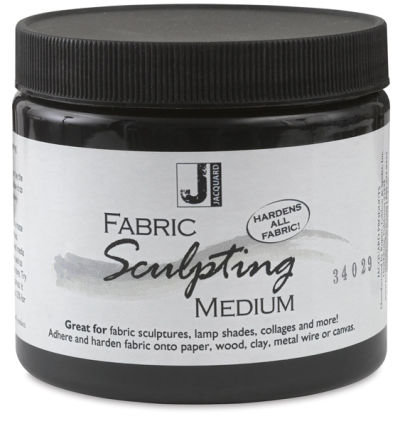Jacquard Fabric Sculpting Medium - Front of Jar

