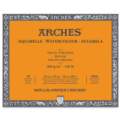 Arches Watercolor Block - 16 x 20, Rough, 20 Sheets