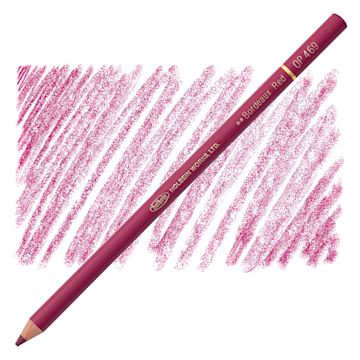 Open in modal - Holbein Artists' Colored Pencil - Bordeaux Red, OP469 pencil and swatch